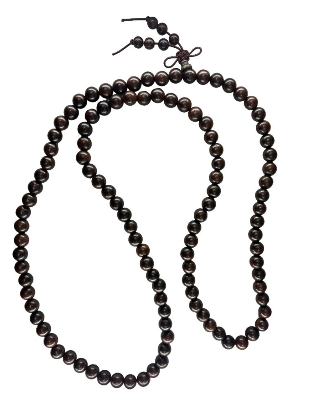 Natural Vietnamese Agarwood 8mmx108 Beads Mala Necklace Bracelet 41.3g Aloeswood